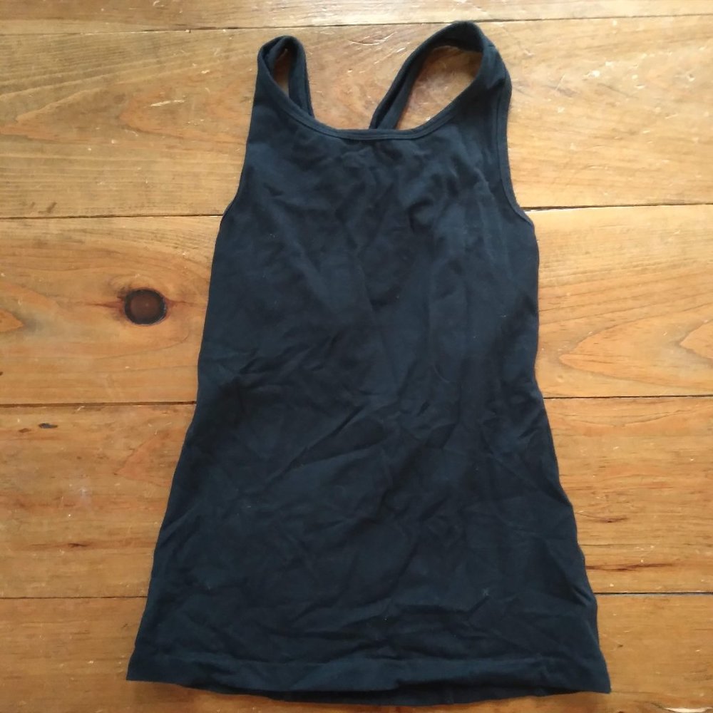 Hard Tail Open Back Support Tank Top - Black / L